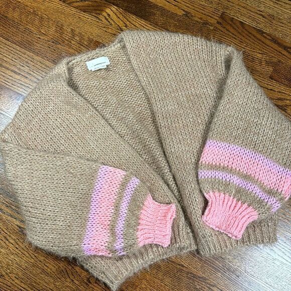 By Anthropologie Juillet Cropped Cardigan Sweater One Size - Picture 2 of 7